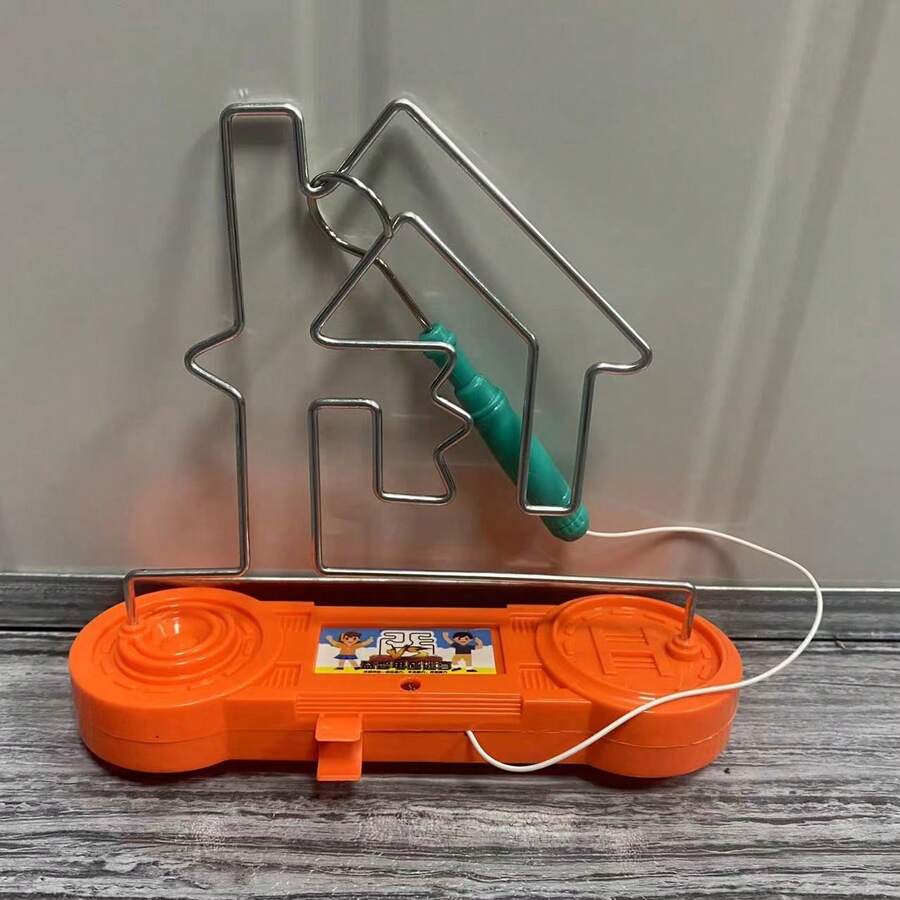 1 件儿童电击迷宫游戏，橙色和绿色