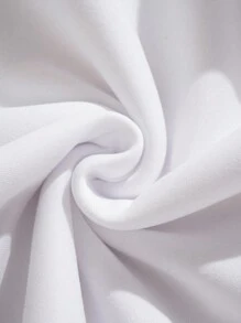 Áo nỉ trùm đầu có dây rút in tùy chỉnh cho trang phục thường ngày, mùa thu/đông - trắng - Xem 8