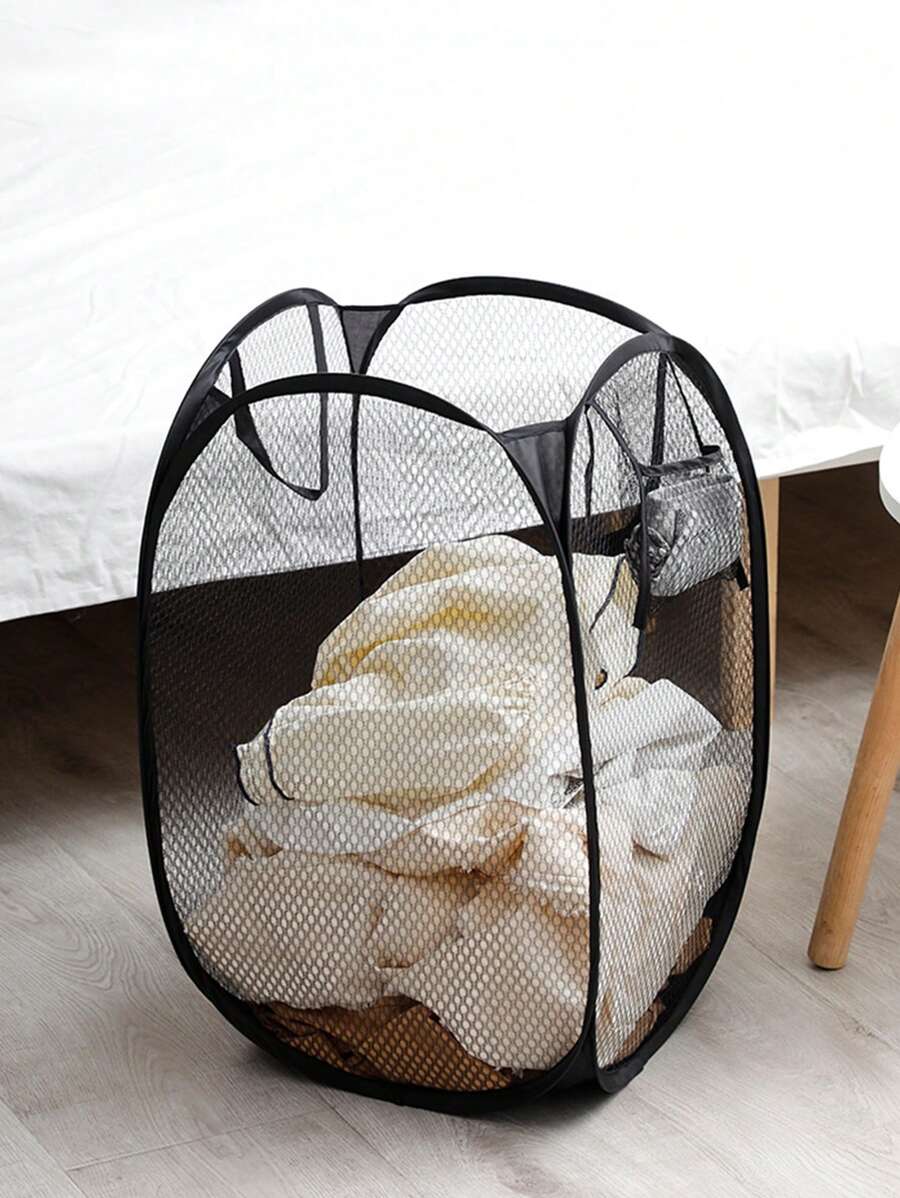 1/2 chiếc giỏ đựng đồ giặt dạng bật có dung tích lớn có tay cầm – Giỏ đựng đồ giặt dạng lưới có thể gấp lại để đựng quần áo bẩn, váy, giày dép, quần jean, bốt, váy, giỏ đựng đồ giặt, giỏ đựng đồ giặt có thể gấp lại - Nhiều màu - Xem 1