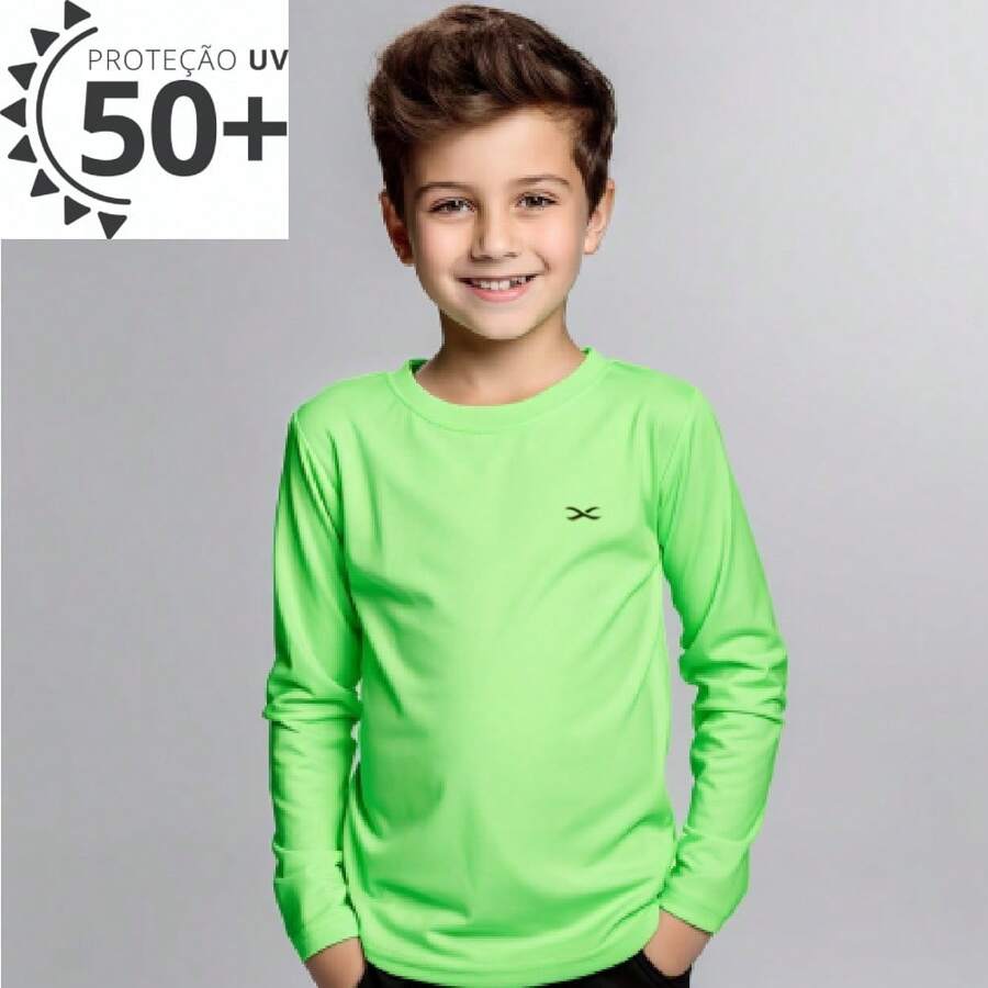 UV Thermal Shirts For Kids - 2 To 16 Years - Boys - Teens - Baby - UV Blouse - Green - View 1