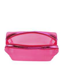 T60 Transparent Cosmetic Bag 3 In 1 Women Travel Function Makeup Case Zipper Organizer Washing Swimwear Multifunctional Female Beige - Màu Hồng Tươi - Xem 3