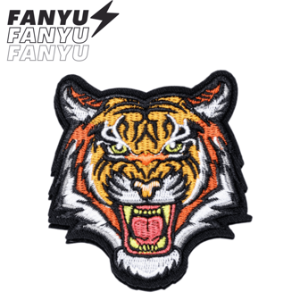 Tiger Head Patch Embroidered Armband With Hook Loop Fastener, Suitable For Backpack, Clothing And Equipment Magic Sticker Armband Embroidered Patch Flower With A Velour Surface Patch. Summer, School