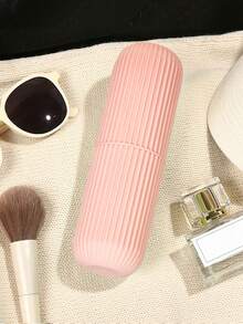 Estuche portátil para cepillo de dientes para deportes al aire libre, camping, picnic, con soporte para pasta de dientes, tapa del cepillo de dientes y vaso para enjuague, esencial para viajes - Multicolor - Ver 6