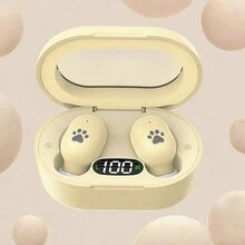 Great Wall GreatWall Wireless Earbuds Wireless Earphones With Microphone And LED Display, Ideal For Sports, Driving, And Office Use, Immersive Sound Effects, Quick Pairing, And Stable Fit. BT5.3 Headphones, Perfect Choice For Sports And Running. In-Ear Wireless Sports Headphones, Compatible With IOS And Android Devices - 紫色 - 查看 4