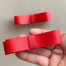 Kit With 2 Double Hair Bows For Women Casual Delicate - 紅色 - 查看 2