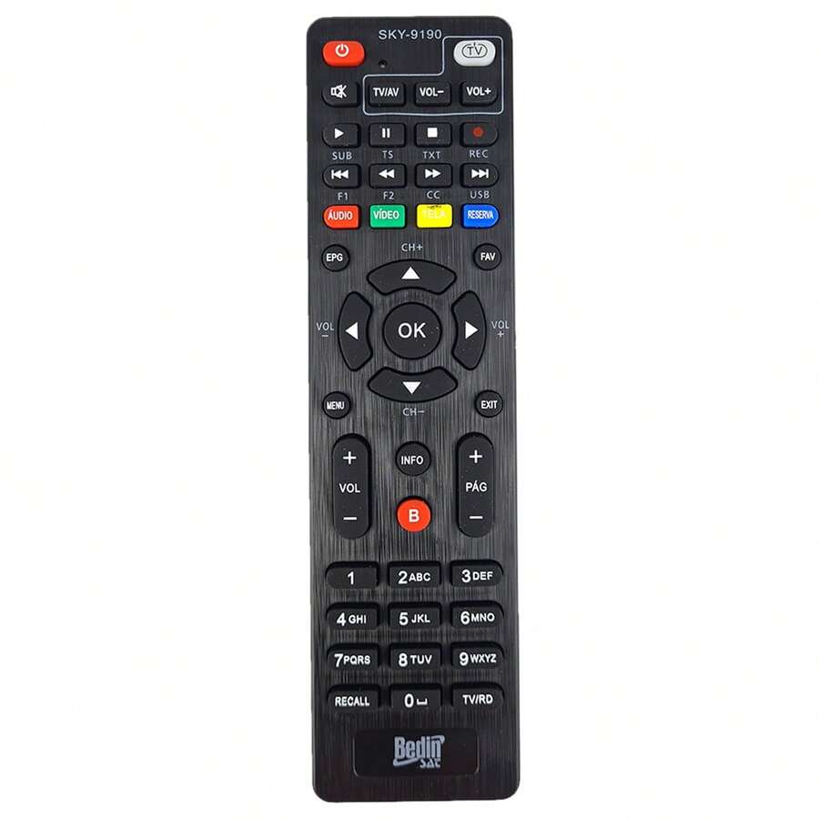 Controle Remoto Para TV SKY-9190 - Preto - Visão 1