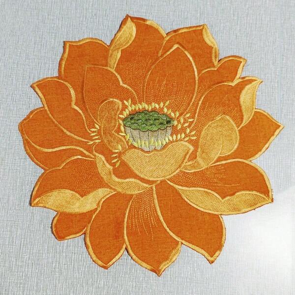 6pcs, Autumn Round Polyester Placemats, Red, Pink, Green, Orange, White, 13 Inch Diameter, Coffee/Breakfast Mats, Suitable For Family Gatherings, Parties And Events