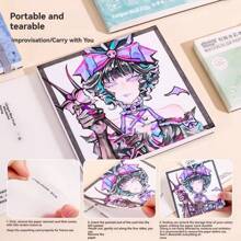 Cuaderno de acuarela desgarrable, 20 hojas de papel grueso de acuarela de 300 g, grano medio, cuaderno de dibujo portátil para viaje, para grafiti, pintura, regreso a la escuela, día de la madre, regalo para mamá