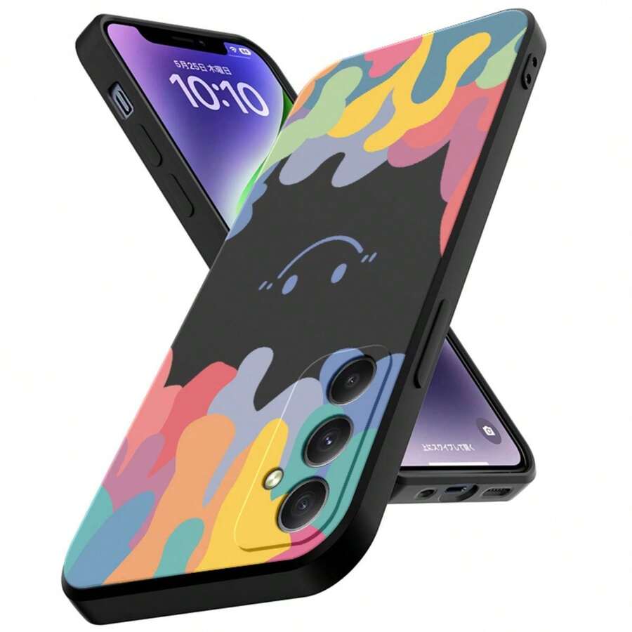 Anti-Fall TPU Protective Case Cover For Samsung M34 5G + Rope - Black - View 1