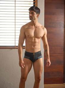 Men's Trusa Style Boxer Shorts, Cotton - Lycra, With Breathable And Adjustable Technology - Alfani Underwear - 橘色 - 查看 4