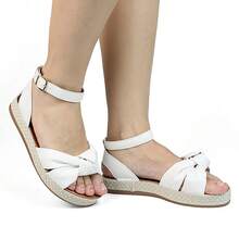 Women's Flatform Sandal Knot Rope Sole Casual Comfortable - 白色 - 查看 1