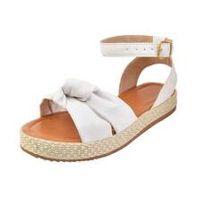Women's Flatform Sandal Knot Rope Sole Casual Comfortable - 白色 - 查看 3