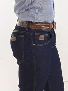 West Village Rodeio Traditional Country Men's Jeans - Dark Wash - View 4