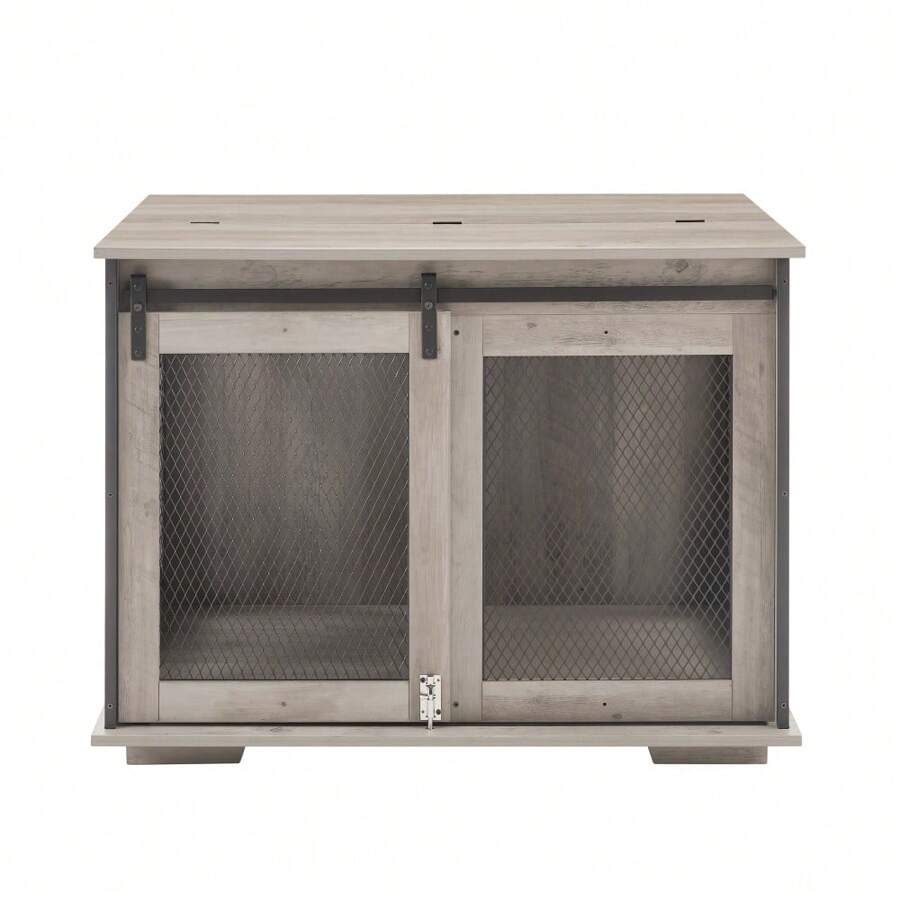 Farmhouse Dog Crate Crate Furniture With Removable Dividers For Indoor Use, Grey - 灰色的 - 查看 1