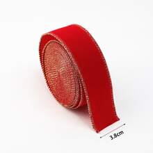 1 buc Panglică din satin de Crăciun, realizată manual, cu fundă decorată, decorațiuni de Crăciun, ambalaje pentru cadouri, accesorii pentru petreceri, pungi elegante de cadouri de sărbători și decor pentru pahar de vin, Crăciun