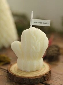 1PC 圣诞香味羊毛迷你手套蜡烛圣诞礼物小礼物创意摆件香薰蜡烛 - 彩色 - 查看 11