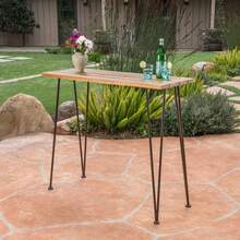 Sturdy DENALI Industrial Wood And Metal Bar Table - Stylish And Durable Furniture For Home Or Business - màu nâu - Xem 1