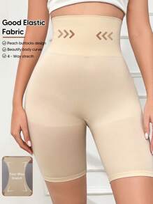 Women's Slim Fit Shaping Shorts, Tummy Control, Butt Lifting, Semi-Sheer