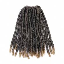 Short Dreadlock Crochet Hair Bundles Synthetic Hair Faux Locs 8 Inches Soft Locs Pre-Twisted Locs Braids Dreadlock Locs 20 Strands/Pack Pre-Looped Crochet Hair For Women Daily Use