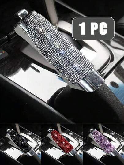 1pc Car Installed Diamond Inlaid Handbrake Cover, Car Interior, Universal Handbrake Protector, Handbrake Cover, Lever Cap Modification (Note The Size, Not Suitable For All Vehicle Models)