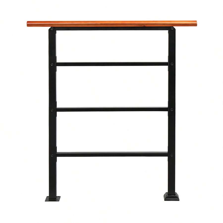 Handrails For Outdoor Steps, Wrought Iron Solid Wood Hand Railing For