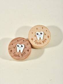 1 pieza Caja de Hada de los Dientes, Caja de madera linda para guardar los dientes perdidos, regalo para cumpleaños, portadientes, decoración para baby shower, regalos para familia, regalos para baby shower, regalos de Pascua, cosas para niñas/niños