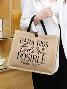 Tặng kèm túi vải tote in hình Thiên Chúa giáo và túi khóa, túi vải tote in hình Chúa Jesus trong Kinh thánh cổ điển, quà tặng Thiên Chúa giáo, túi xách vải lanh bền đẹp, phong cách đơn giản, sức chứa lớn, thích hợp cho các buổi dã ngoại ngoài trời, tụ họp, du lịch và mua sắm. - Màu Khaki - Xem 3