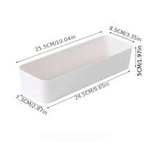 1 pièce Boîte de rangement de tiroir, organisateur de tiroir de bureau, boîte de rangement de tiroir de bureau en plastique transparent pour ustensiles de cuisine, fournitures de bureau et de papeterie