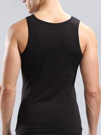 5pcs/Pack Assorted Color Lightweight Breathable Stretchy Solid Color Men's Undershirts, Comfortable For Summer, Sports, Running, Workout