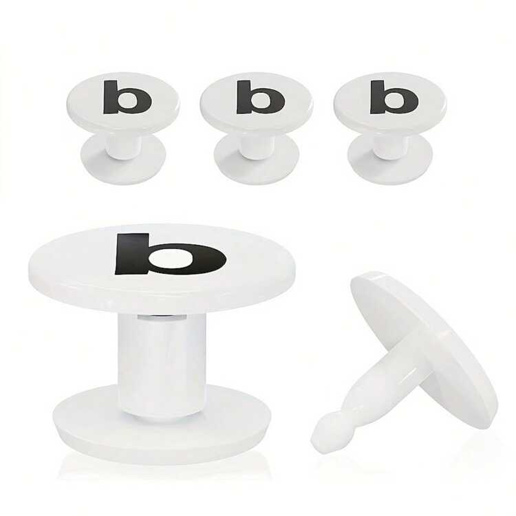 4 件装替换五金套件 - 按扣、铆钉、大号氯丁橡胶手提包带、旅行配件 - 白色 - 查看 1