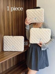 1个笔记本电脑保护套，适用于11英寸/13英寸/15英寸笔记本电脑，纯色印花休闲男女通用保护套，小巧便携，可用作文件袋、笔记本电脑内胆包、笔记本电脑手提包，适用于11英寸、13英寸、15英寸的惠普、华硕等品牌笔记本电脑，适合女性、青少年、男性、大学生使用。也适用于9-15英寸平板电脑，兼容iPad Air、4、5、Pro，具有防震收纳功能。 - 彩色 - 查看 4