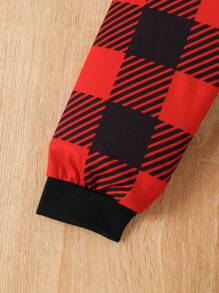 2 sztuki/zestaw dla chłopców, dzieci, świąteczny nadruk jelenia, długi rękaw, T-shirt i spodnie, swobodny strój