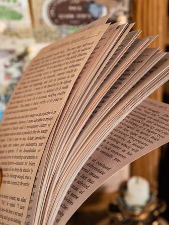 1 包 60 张午后故事书系列文具纸，复古英式风格剪贴簿装饰纸