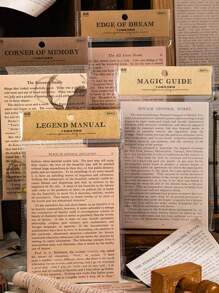 1 paquete de 60 piezas de papelería con diseño de libro de cuentos de la tarde, papel decorativo de estilo inglés retro para scrapbooking