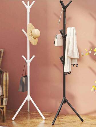 1pc Freestanding Clothes Hanger Rack, Bedroom Garment Storage Organizer Room Decor Home Decor Decor Bedroom Decor Dress Pants Shoes Jeans Boots Skirt