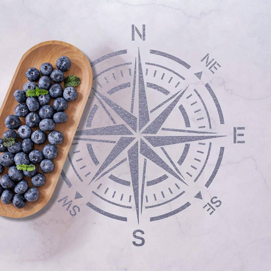 Compass Stencil Large Wall Stencil Reusable Compass Rose Stencil For