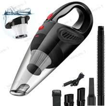 120W Portable Cordless Handheld Car Vacuum Cleaner Wet&Dry Duster Strong Suction - 無線黑色 - 查看 2