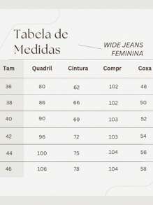 Calça Jeans Feminina Shein Wide Leg Cintura Alta Luxo Empina Bumbum Elegante 100% Jeans