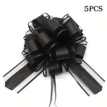 5pcs, Large Gift Bows, White Gift Bow, 6 Inches, For Wrapping Gift Wedding Ribbon Bows Boxes Or Flower Decorations, Wedding, Halloween, Thanksgiving, Birthday Party, Valentine's Day Gift Wrapping,