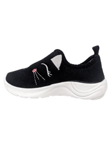 Easy-To-Wear Children's Sneakers Without Laces, Boys' And Girls' Shoes, Unisex, Super Light And Comfortable, Non-Slip Sole - 黑與白 - 查看 3
