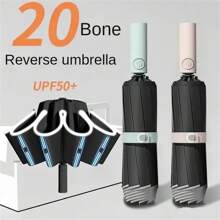 1 chiếc ô du lịch chống gió 20/24 Ribs, ô phản quang tự động gấp ngược, ô lớn chống mưa và gió cho gia đình, văn phòng, trường học, ngoài trời - Nhiều màu - Xem 9