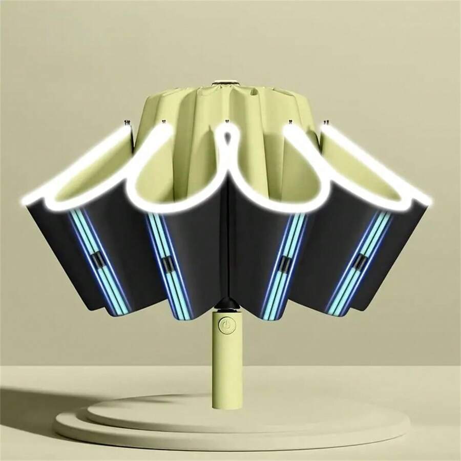 1 chiếc ô du lịch chống gió 20/24 Ribs, ô phản quang tự động gấp ngược, ô lớn chống mưa và gió cho gia đình, văn phòng, trường học, ngoài trời