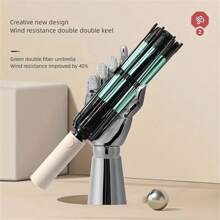 1 chiếc ô du lịch chống gió 20/24 Ribs, ô phản quang tự động gấp ngược, ô lớn chống mưa và gió cho gia đình, văn phòng, trường học, ngoài trời - Nhiều màu - Xem 8