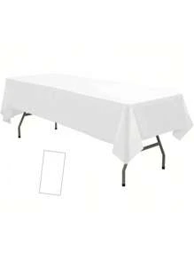 1Pc/4pcs Solid Color Tablecloth, Plastic Tablecloth 54 * 108inch Multi-Color Optional Peva Material, Rectangular Tablecloth, Suitable For Birthday, Wedding, Banquet, Party Desktop Decorations