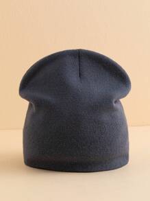 1pc Women's Fashionable Plain Jacquard Beanie Cap Warm Simple Casual Hat For Fall Winter Halloween