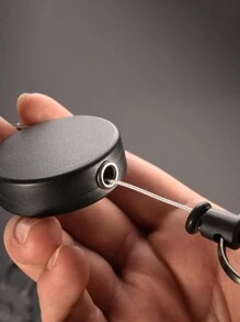 23 Inch Multifunctional Roll Retractable Keychain For Men, Bag Recoil ID Card Holder Keyring Key Chain Stainless Steel Rope Key Ring For Men