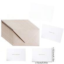 10pcs Burlap Kraft Envelopes For Wedding Party Invitations, Letter Mailing, Postcard Envelopes, Vintage Envelopes, Envelope Size 16.5*11cm (6.5*4.3inches), Letterhead Size 21cm*14.8cm (8.27*6.17inches),10pcs White Burlap Kraft Envelopes,10pcs White Linen Kraft Envelopes + 10pcs Kraft Horizontal Line Letterhead + 10 Fire-Painted Stamps Set,10pcs Tree Pattern Cherry Blossom Pink Kraft Envelopes,Christmas Card Envelope Back To School - White - View 11