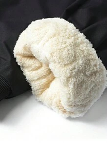 1 pieza Pantalón de ejercicio con forro polar grueso, resistente al agua, con cordón y bolsillos con cremallera para hombre, invierno