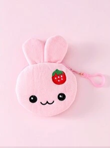 1pc Cute Cartoon Animal & Fruit Pattern Pet Waste Bag Dispenser, Portable Outdoor Pet Garbage Bag Holder, Cleaning Supplies, Pickup Bag Storage Pouch, Snack Bag