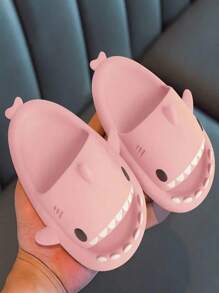 Sandalias tipo tiburón luminosas de diseño sólido y multicolor en tonos, antideslizantes y con combinación de hasta 3 colores - Sandalias unisex para adolescentes y adultos, que brillan en la oscuridad, con diseño de tiburón y suela antideslizante, para decoración del hogar, baño y vacaciones de verano - Rosa - Ver 5